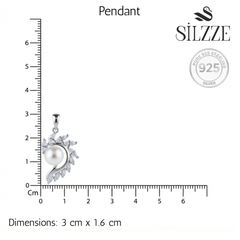 Silver Royal Pearl Marquise Design Pendant set for her