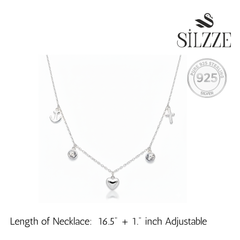 Silver Faith & Love Charming Set