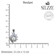 Silver Oceanic Pearl Pendant set for her