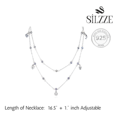 Silver Double Layered Bezel Charm Set