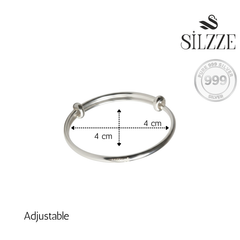 Silver 'Happy' Engraved Baby Bracelet