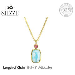 Radiant Rectangle 925 Pure Silver Necklace