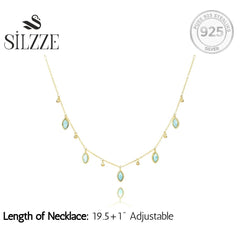 Ethereal Teardrop 925 Pure Silver Necklace