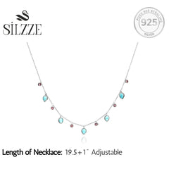 Oceanic Bloom Larimar & Pink Tourmaline Necklace