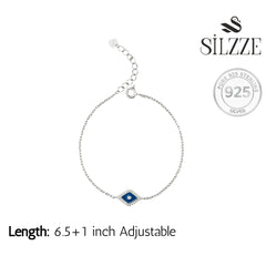 925 Sparkling Sapphire Evil Eye Bracelet