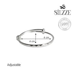 999 Pure Silver Auspicious Om Engraved Adjustable Baby Bracelet