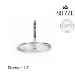 925 Silver Hammered Mirror polished Bangles