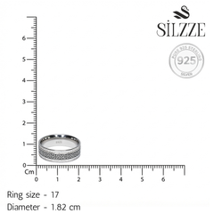 Silver Greek pattern Band ring for mens