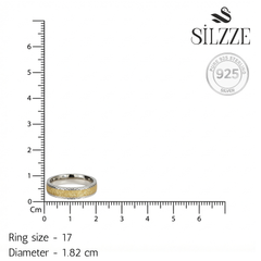 925 Two-Tone Diamond-Cut Ring For Him