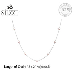 Radiant Freshwater Pearl Sterling Silver Chain