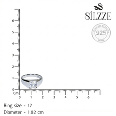 Silver Gents Solitaire classic Ring for Him