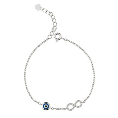 925 Silver Infinite Protection Evil Eye Bracelet