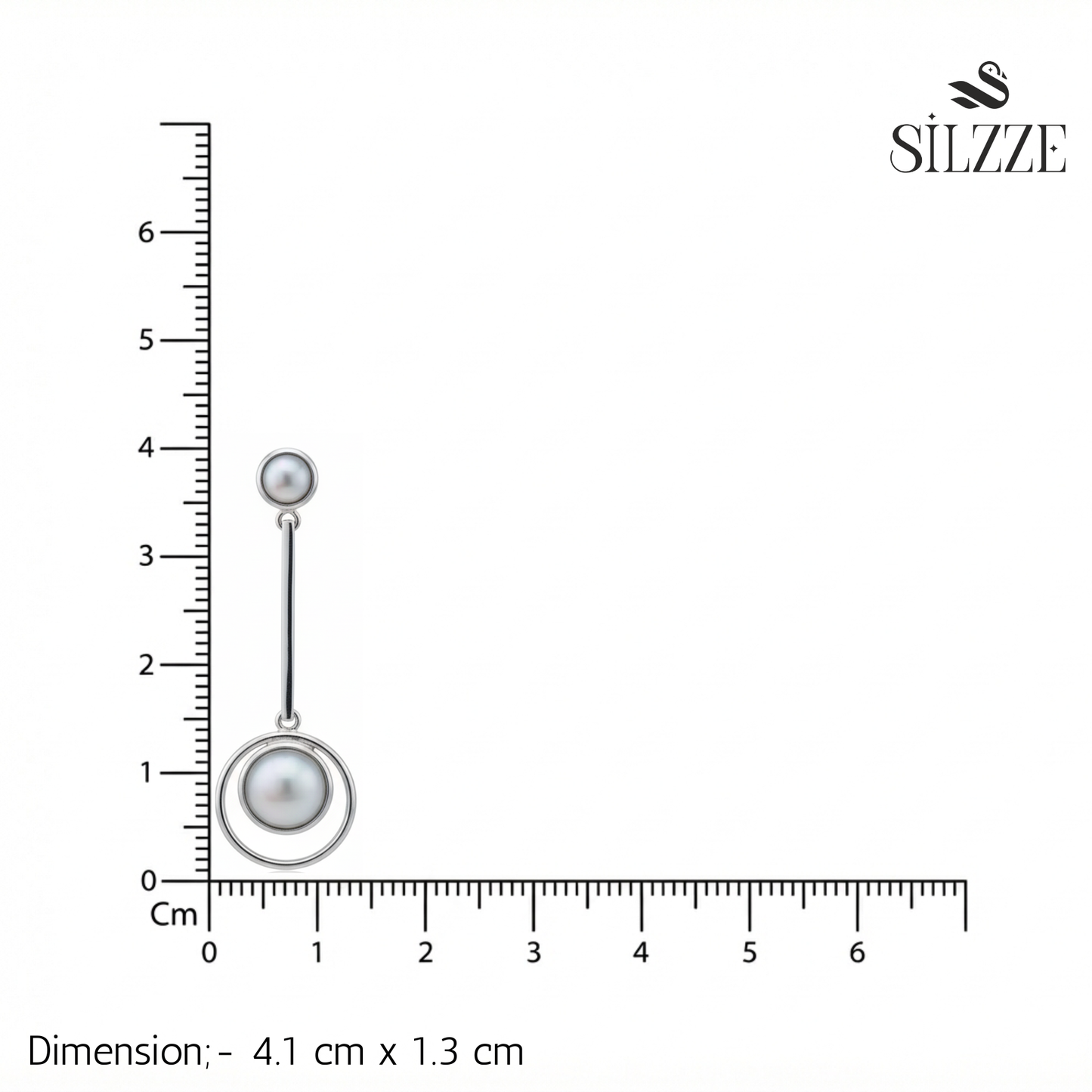 Silver White Aurora Shell Earring