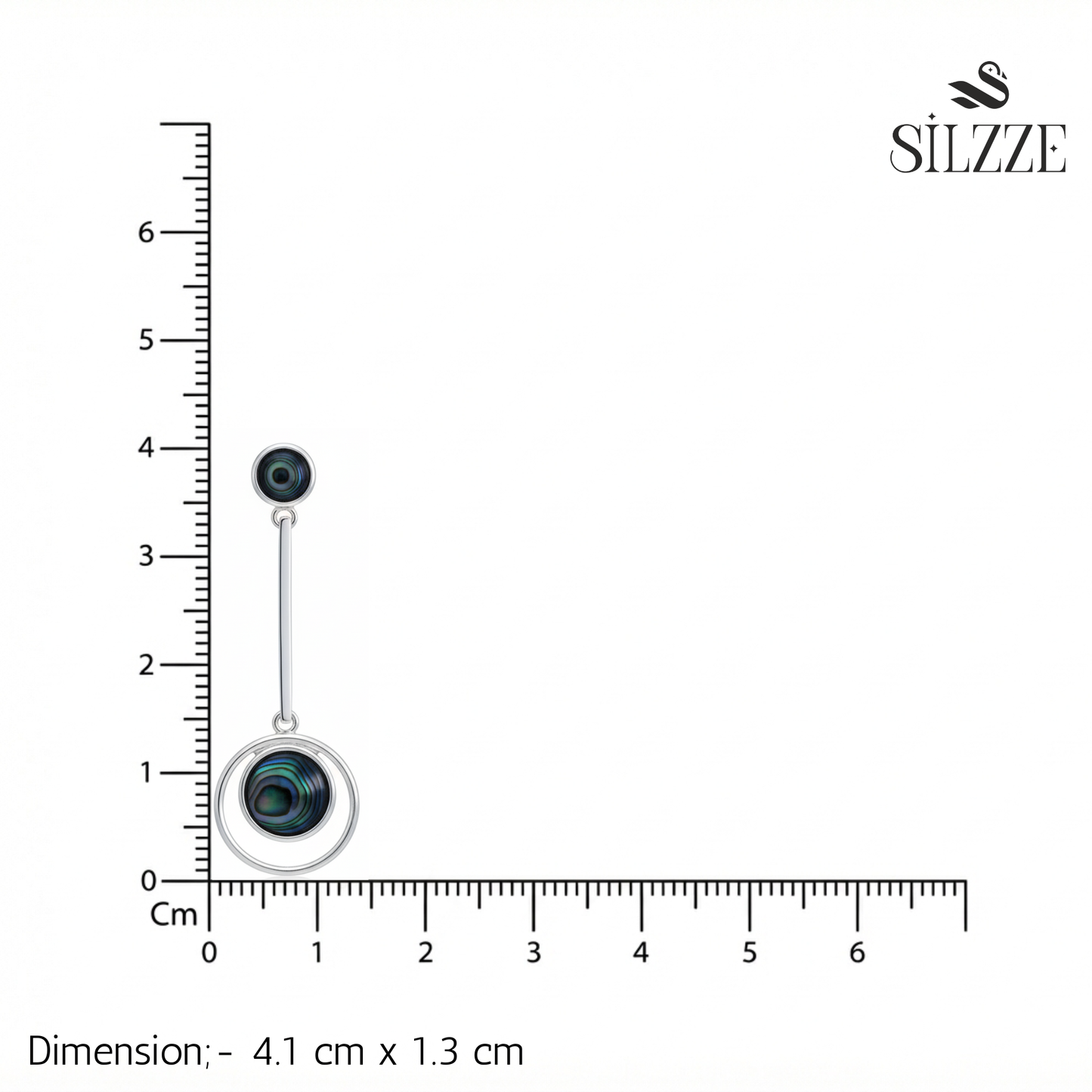 Silver Aurora Shell Earring