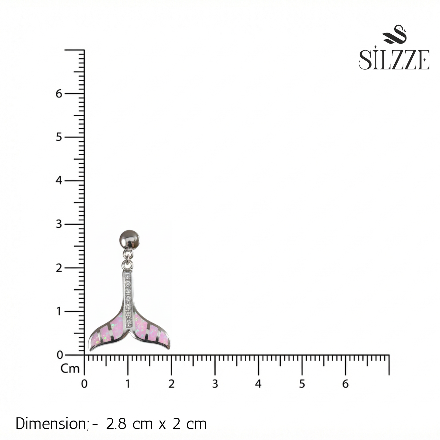 Rose Gold Mermaid Tail Dangle Earrings