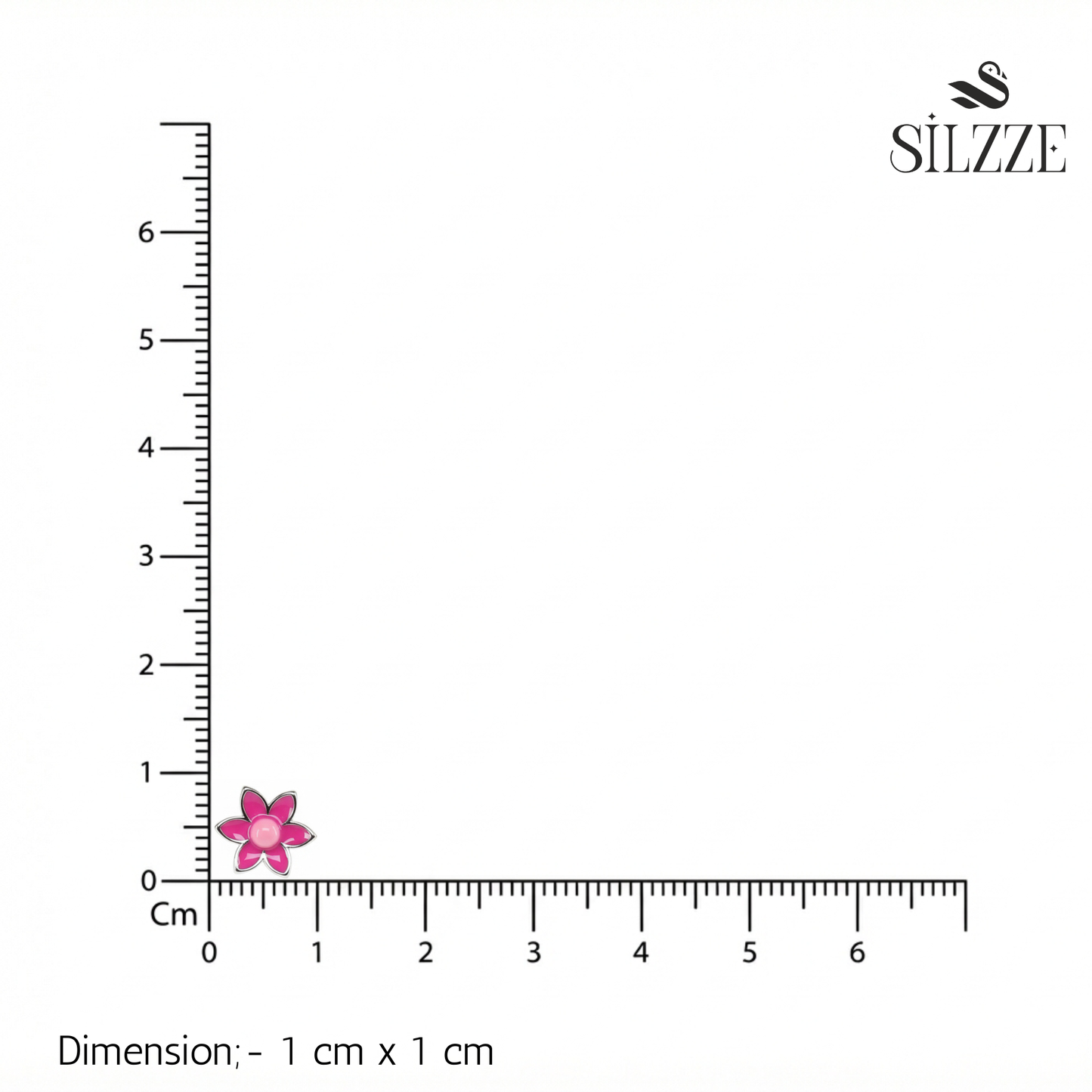 Silver Pop of Pink Stud Earrings