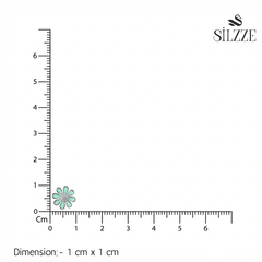 Silver Mint Floret Stud Earrings