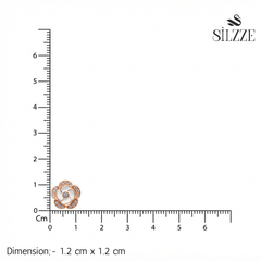 Rose Gold Parisian Camellia Sparkle Stud Earrings