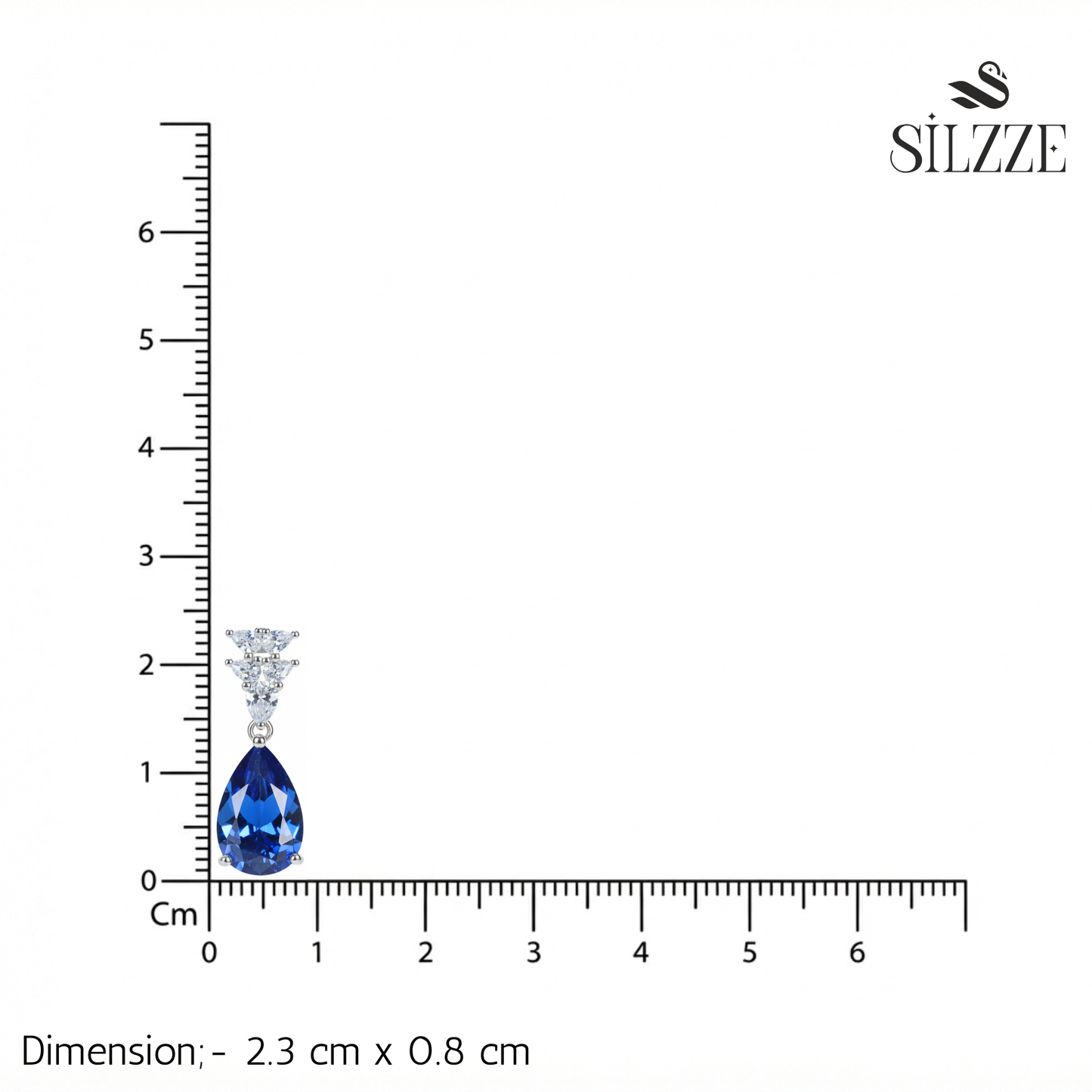 Silver Ocean Deep Blue Earrings