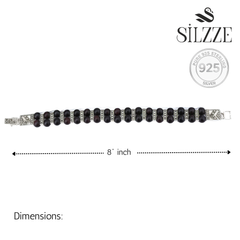 Silver Sacred Harmony Tulsi Men's Hand Bracelet