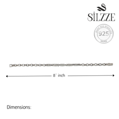 Silver Sterling Silver Accents Men's Bracelet