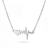 Silver Heartbeat Necklace