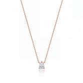 Rose gold Pear-Cut Solitaire Pendant for her