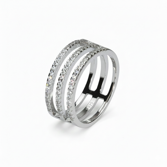 Silver Classic Trinity ring For Her