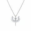 Silver Angel Wing Pendant Necklace