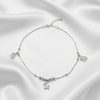 Silver Adorable Puppy charm Anklet