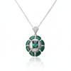Silver Exquisite Malachite Green Pendant