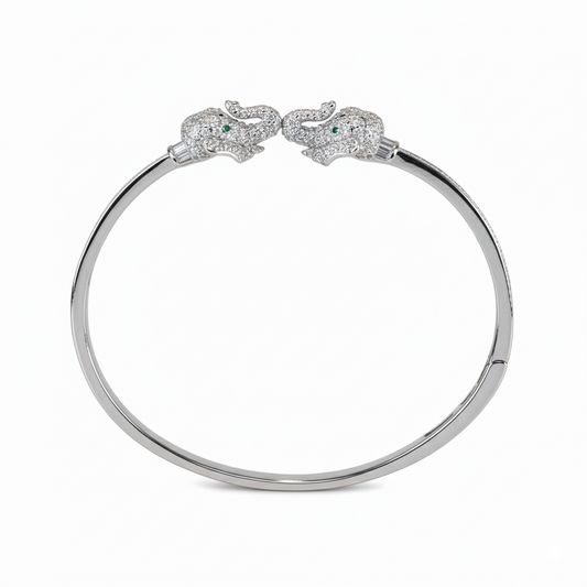 Silver Elephant Head Bracelet For Her