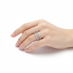 Silver Classic Trinity ring For Her