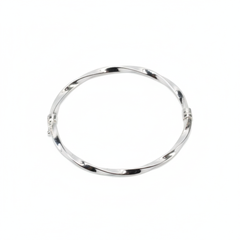 Silver Rope Twist Bracelet For Her