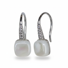 Silver White mother of Pearl French Hook earrings