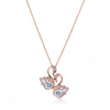 Rose Gold Eternal Love Swan Pendant