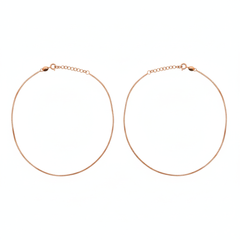 Rose gold premium box chain Anklet for her