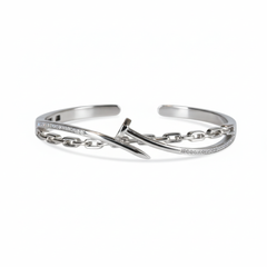 Silver Chic Nail luxe Bracelet For Her