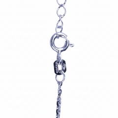 Silver Blue Sapphire chain Necklace
