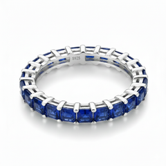 Silver Blue Crimson & Crystal Statement Band For Her