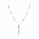 Silver Tassel Y Anchor Chain For Her