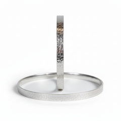 925 Silver Hammered Mirror polished Kada bracelet