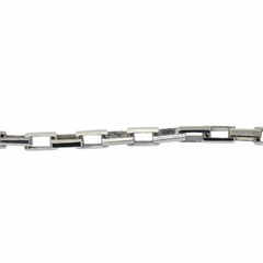 Silver Solid Link Chain For Him