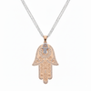 Rose gold Hamsa hand necklace Pendant