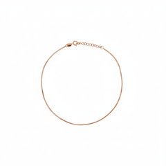 Rose gold premium box chain Anklet for her