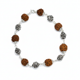 Silver Om Rudraksh Bracelet