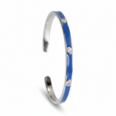 Silver Nautical Stream Blue Bracelet For Her