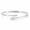 Silver Toi et Moi CZ Bracelet For Her