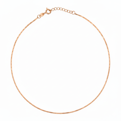 Silver Rose gold bar Chain Style Anklet