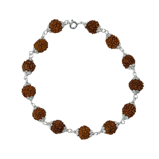 Silver Premium Classic Rudraksh High Polish Bracelet